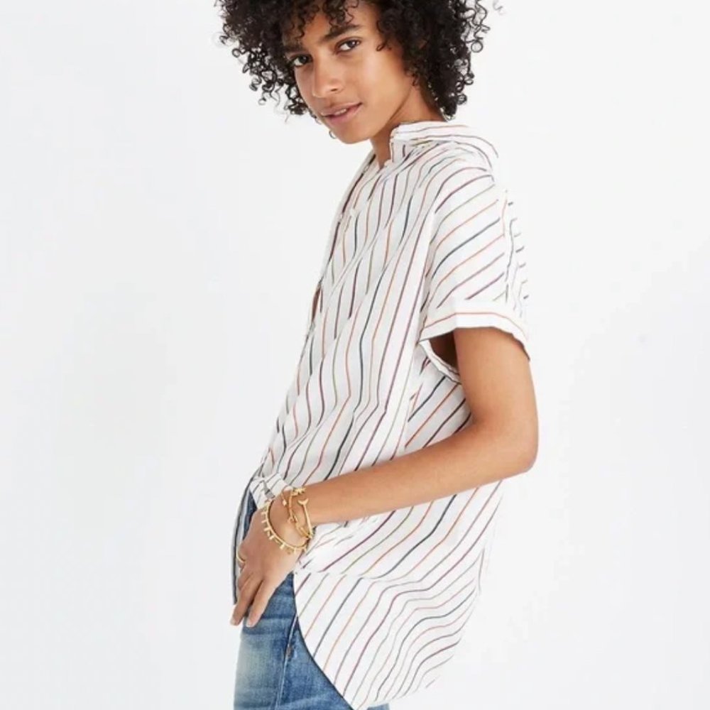 💐HP 💐 Madewell Central Sadie Multi-stripe Shirt - Perfect Condition - Picture 2 of 9